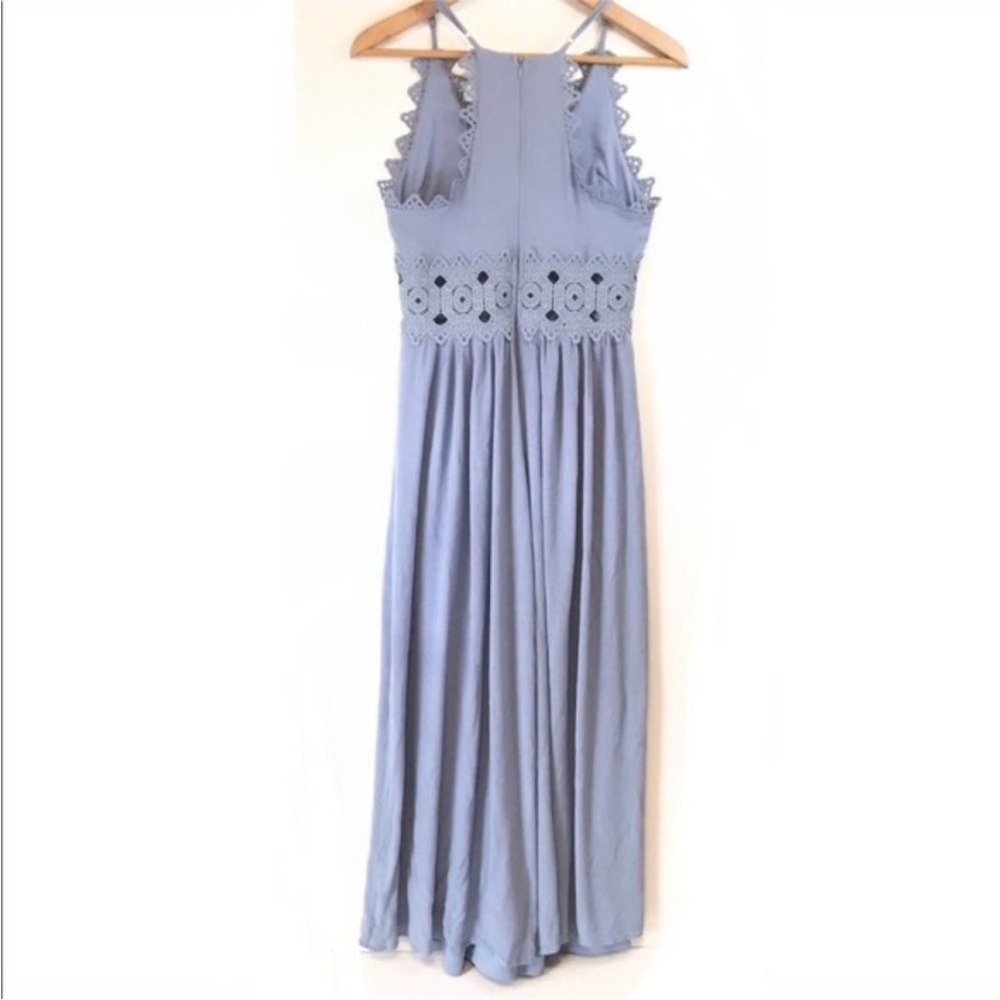 Lulu’s This is Love Sky Blue Lace Cutout • maxi dress • lace • sundress - Picture 4 of 11